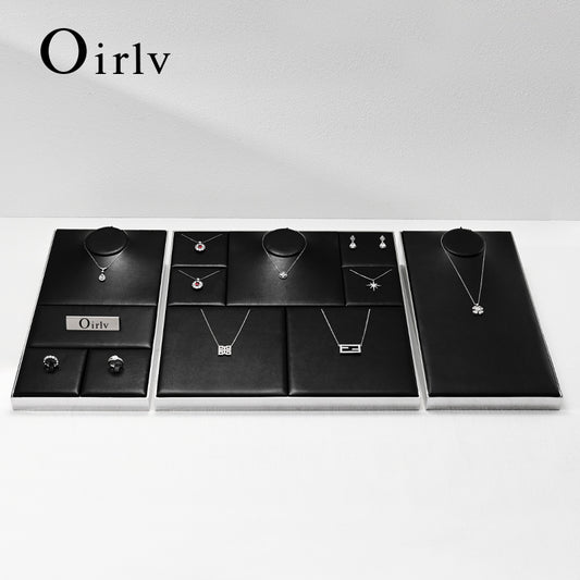 New Black PU Leather Multifunction Jewelry Tray P143