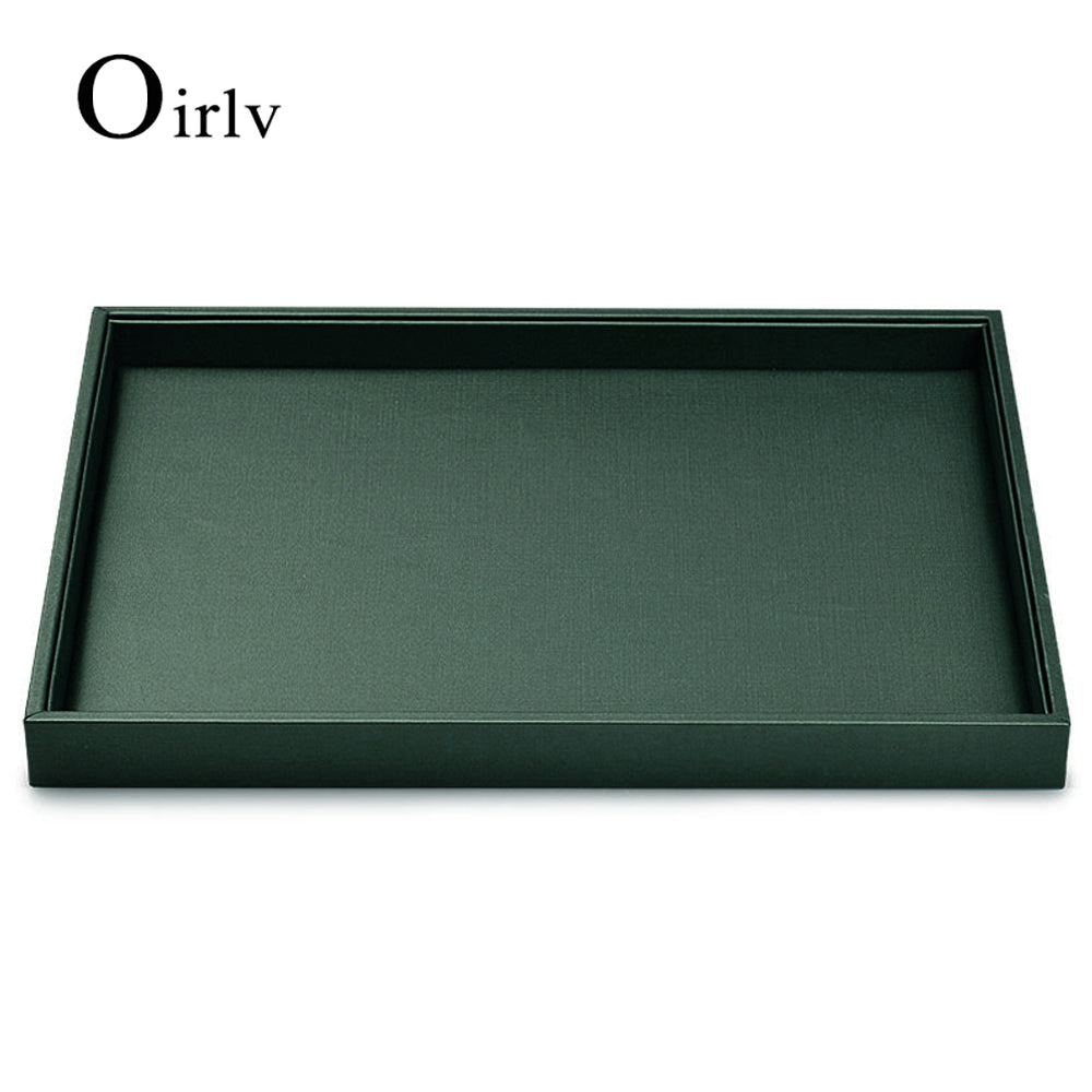 Dark Green PU Leather Jewelry Tray P076