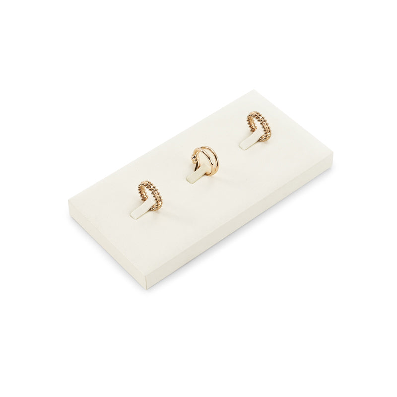 New Beige Microfiber Multifunction Jewelry Tray P144