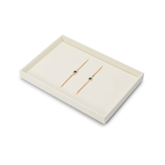 New Combination Beige Microfiber Jewelry Display Tray P168