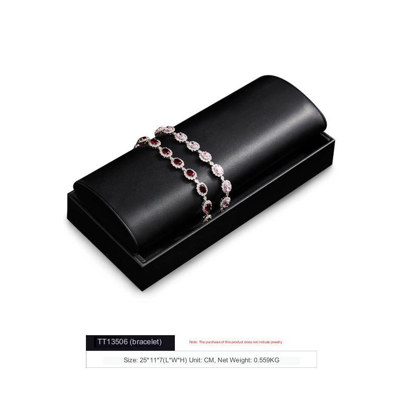 Black PU Leather Ring Jewelry Display Set TT135