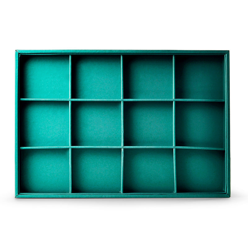 Luxury Green Leather Jewelry Display Tray P063