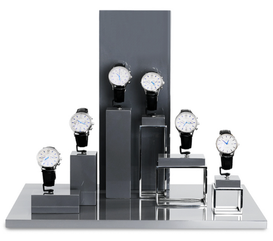 Gray Metal Frame Watch Display Set TT120